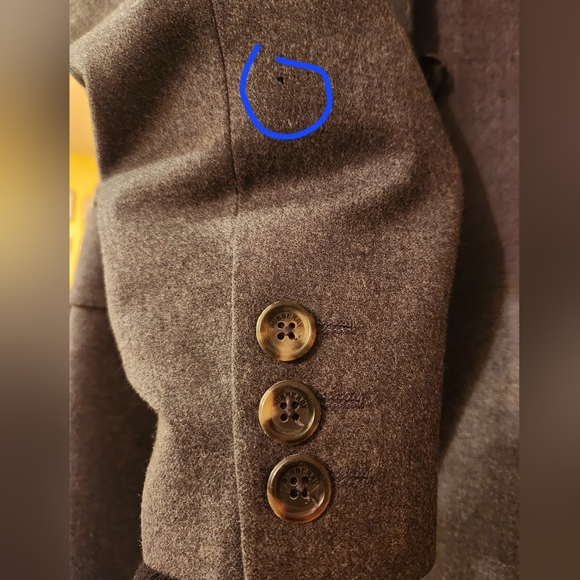 Authentic Burberry Classic Notch Collar Wool Flannel Blazer